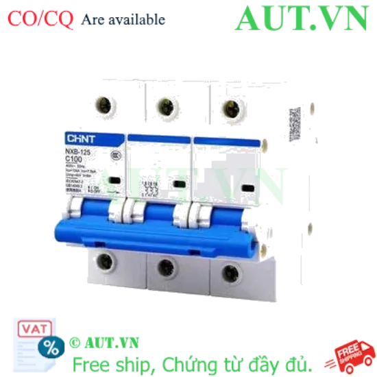 Ảnh của Aptomat 3 Pha CHINT NXB-125 3P C100 (100A, 10kA, Loại C) - Bảo Vệ Quá Tải Cao Cấp
