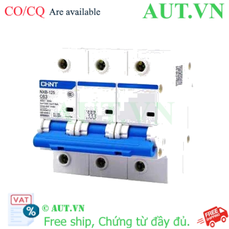 Ảnh của Áp tô mát cài loại nhỏ CHINT NXB-125 3P C63 