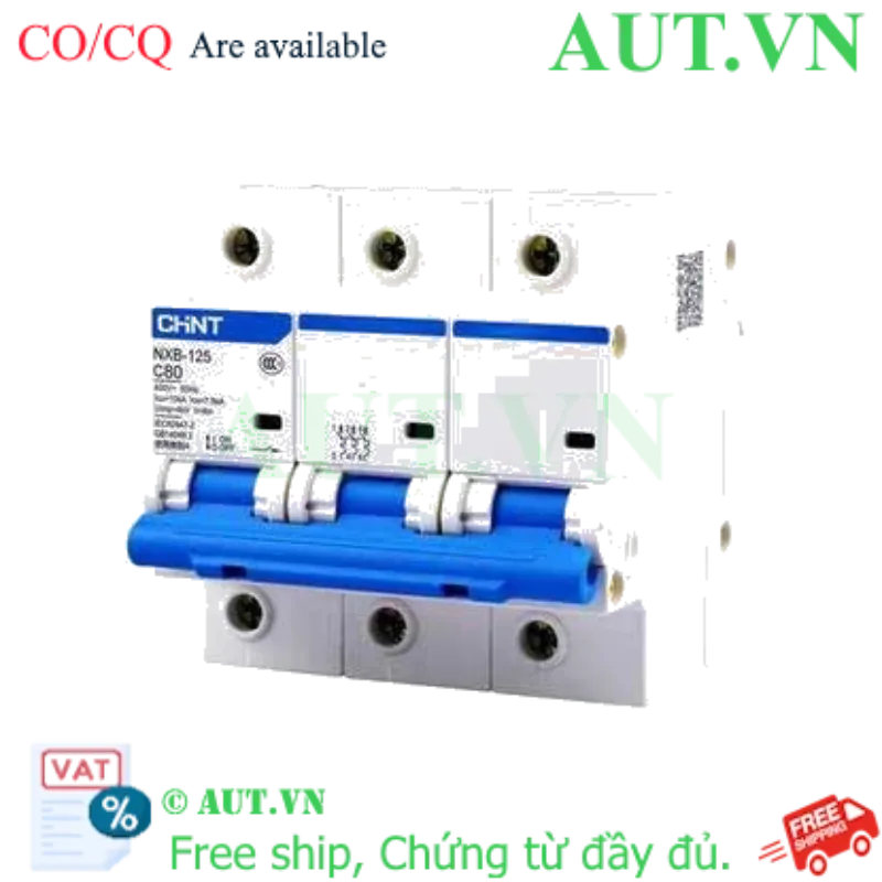 Ảnh của Áp tô mát cài loại nhỏ CHINT NXB-125 3P C80 