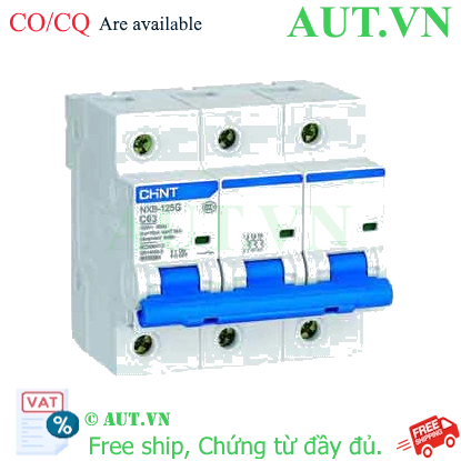 Ảnh của Áp tô mát cài CHINT NXB-125G 3P C63A 
