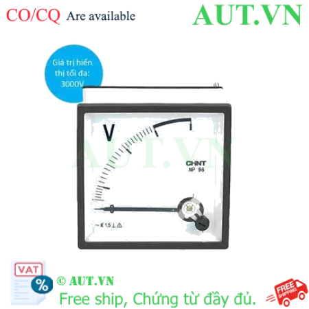 Ảnh của Đồng hồ vôn kế tương tự CHINT NP96-V 3000/100V 