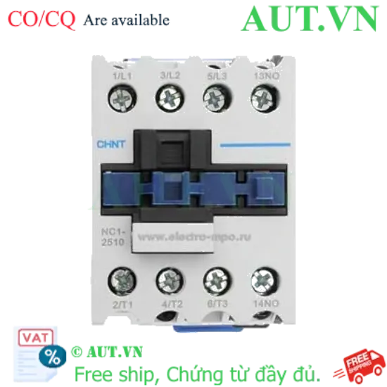 Ảnh của Công tắc tơ 3 pha CHINT NC1-2510 220VAC 25A 11kW 1NO
