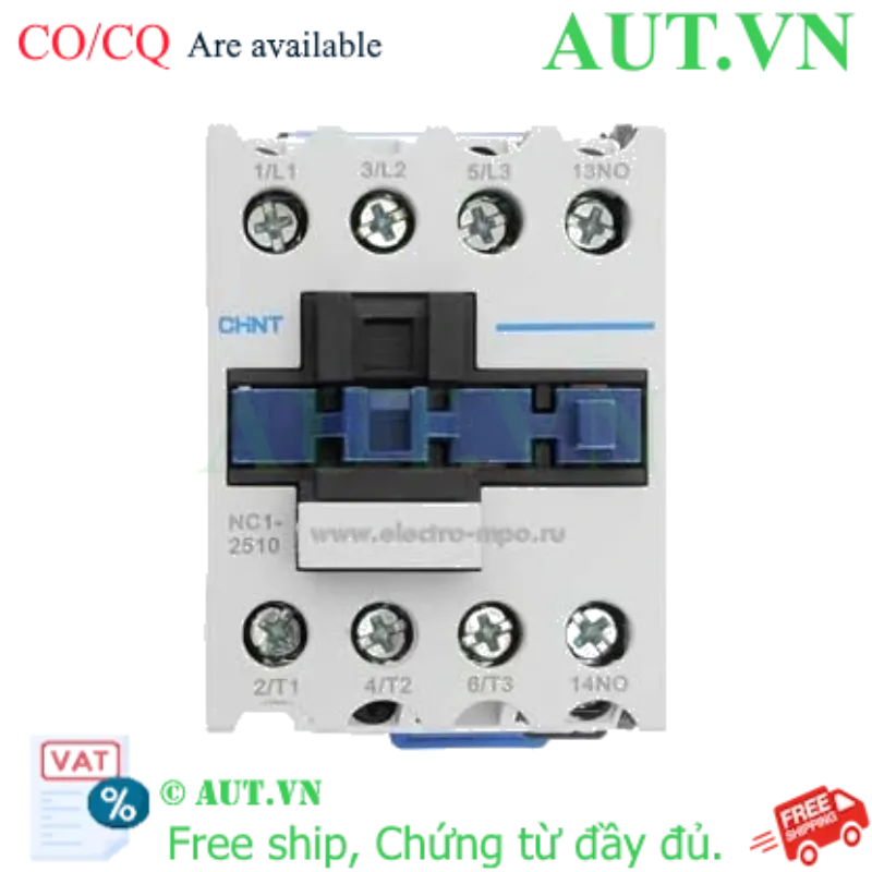 Ảnh của Công tắc tơ 3 pha CHINT NC1-2510 220VAC 25A 11kW 1NO