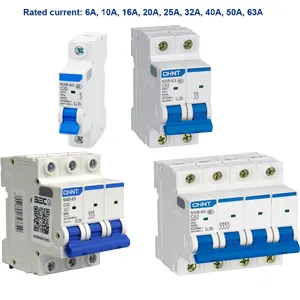 Ảnh của Áp tô mát cài cỡ nhỏ CHINT NXB-63 4P C1 6kA 