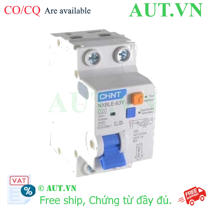 Ảnh của Cầu dao chống rò CHINT NXBLE-63Y 1P+N D20 0.03A 4.5kA 