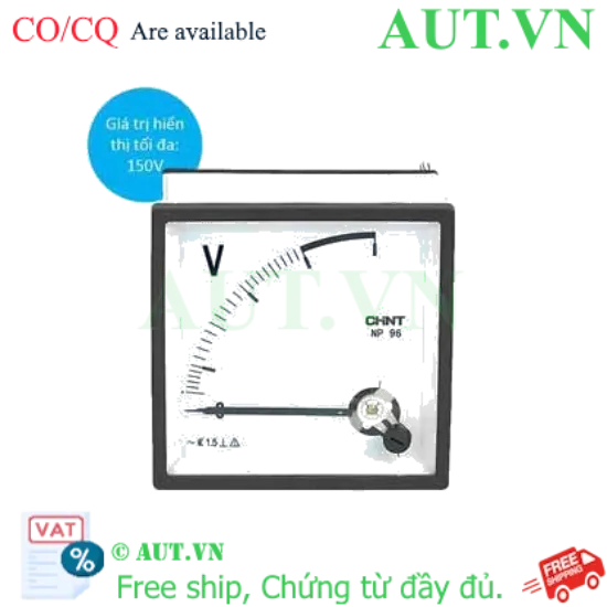 Ảnh của Đồng hồ vôn kế tương tự CHINT NP96-V 150V 
