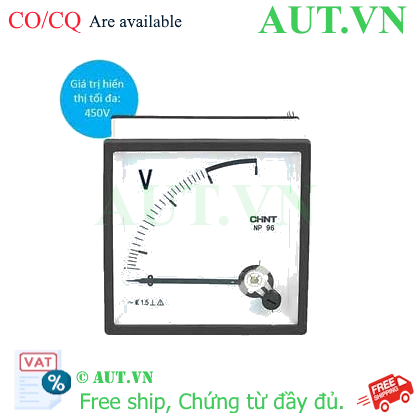 Ảnh của Đồng hồ vôn kế tương tự CHINT NP96-V 450V 