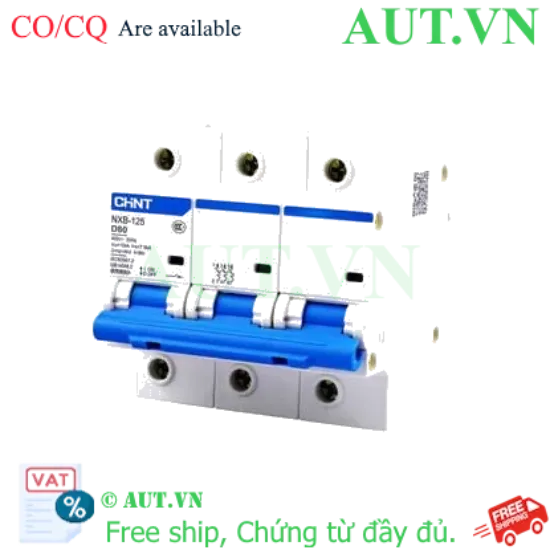 Ảnh của Áp tô mát cài loại nhỏ CHINT NXB-125 3P D80 