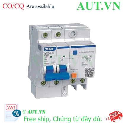 Ảnh của Cầu dao chống rò RCBO CHINT NXBLE-63 2P C40 30mA 6kA 