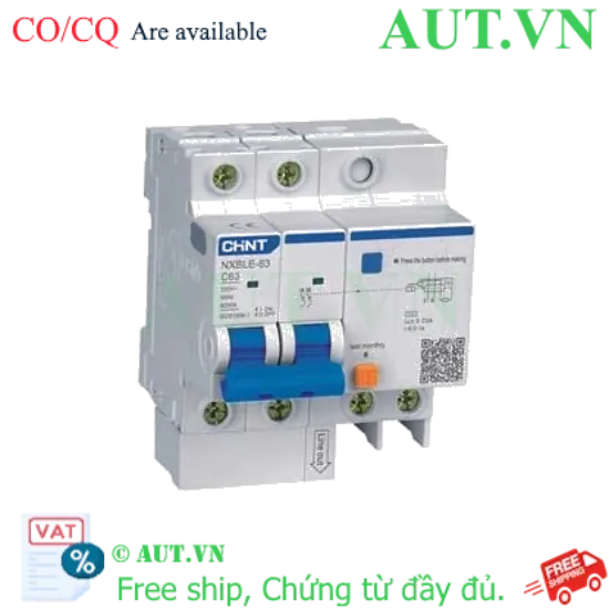 Ảnh của Cầu dao chống rò RCBO CHINT NXBLE-63 2P C63 30mA 6kA 
