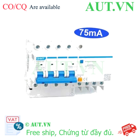 Ảnh của Cầu dao chống rò RCBO CHINT NXBLE-63 4P C40 75mA 6kA 