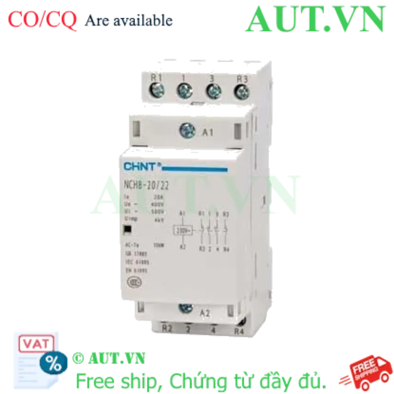 Ảnh của Công tắc tơ Chint NCH8-20/22 220/230V - 20A - giao nhanh
