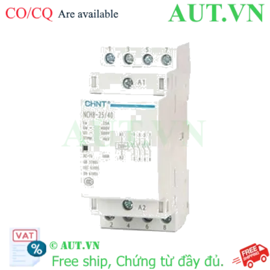 Ảnh của Contactor CHINT NCH8-25/40 4P 25A 220/230V | Khởi Động Từ 4 Cực Chính Hãng, Độ Bền Cao