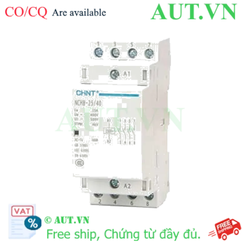 Ảnh của Contactor CHINT NCH8-25/40 4P 25A 220V | 4 Cực, Bền Bỉ, AUT VN