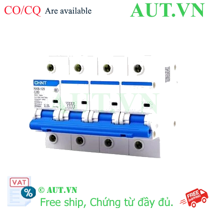 Ảnh của Áp tô mát cài loại nhỏ CHINT NXB-125 4P C80 