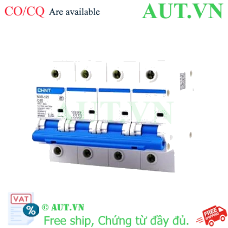 Ảnh của Áp tô mát cài loại nhỏ CHINT NXB-125 4P C80 