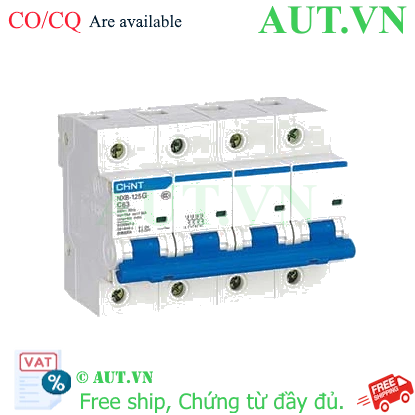 Ảnh của Áp tô mát cài CHINT NXB-125G 4P C63A 