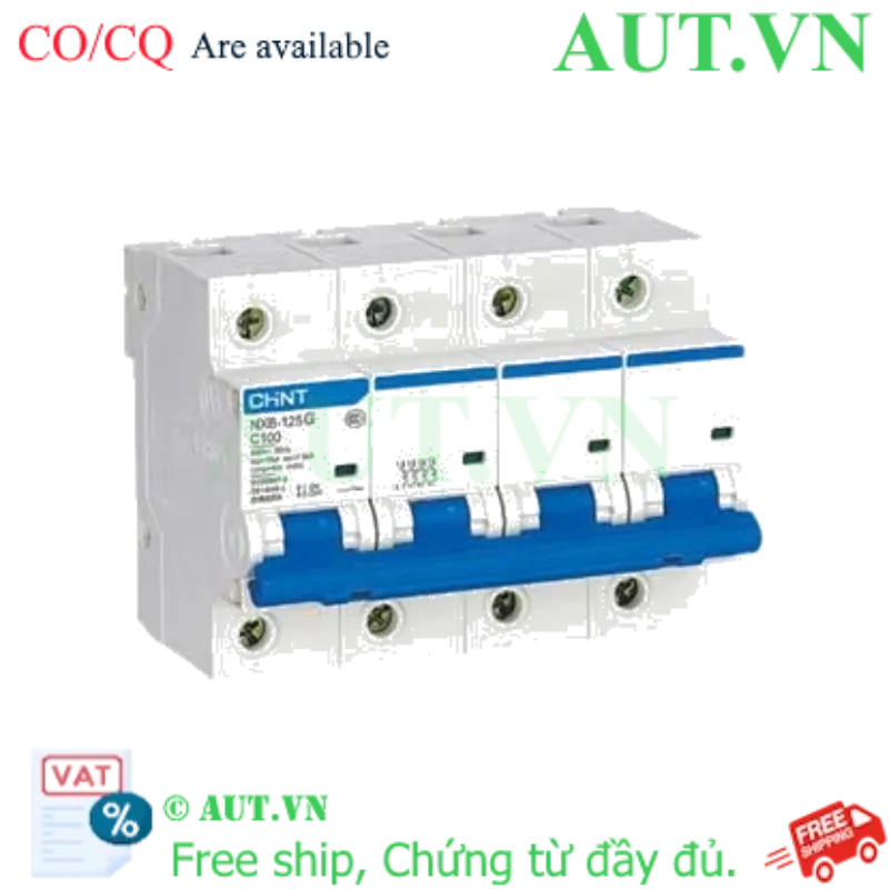 Ảnh của Áp tô mát cài CHINT NXB-125G 4P C100A 