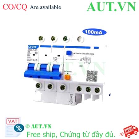 Ảnh của Át chống dòng rò CHINT NXBLE-32 3P C6 100mA 6kA 