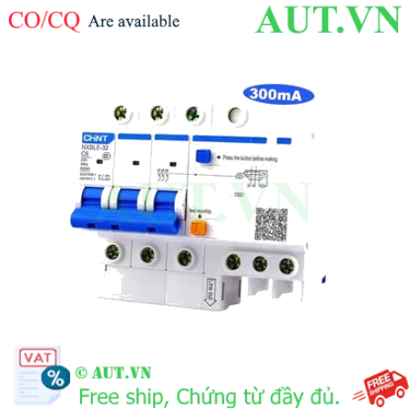 Ảnh của Át chống dòng rò CHINT NXBLE-32 3P C6 300mA 6kA 
