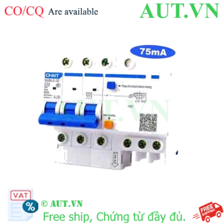 Ảnh của Át chống dòng rò CHINT NXBLE-32 3P C32 75mA 6kA 