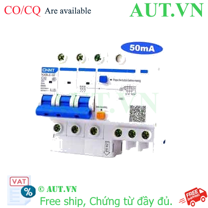 Ảnh của Át chống dòng rò CHINT NXBLE-32 3P C32 50mA 6kA 