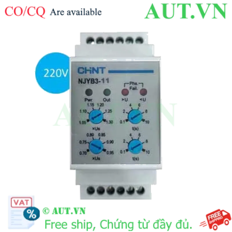 Ảnh của Rơ le bảo vệ CHINT NJYB3-11 AC220V 
