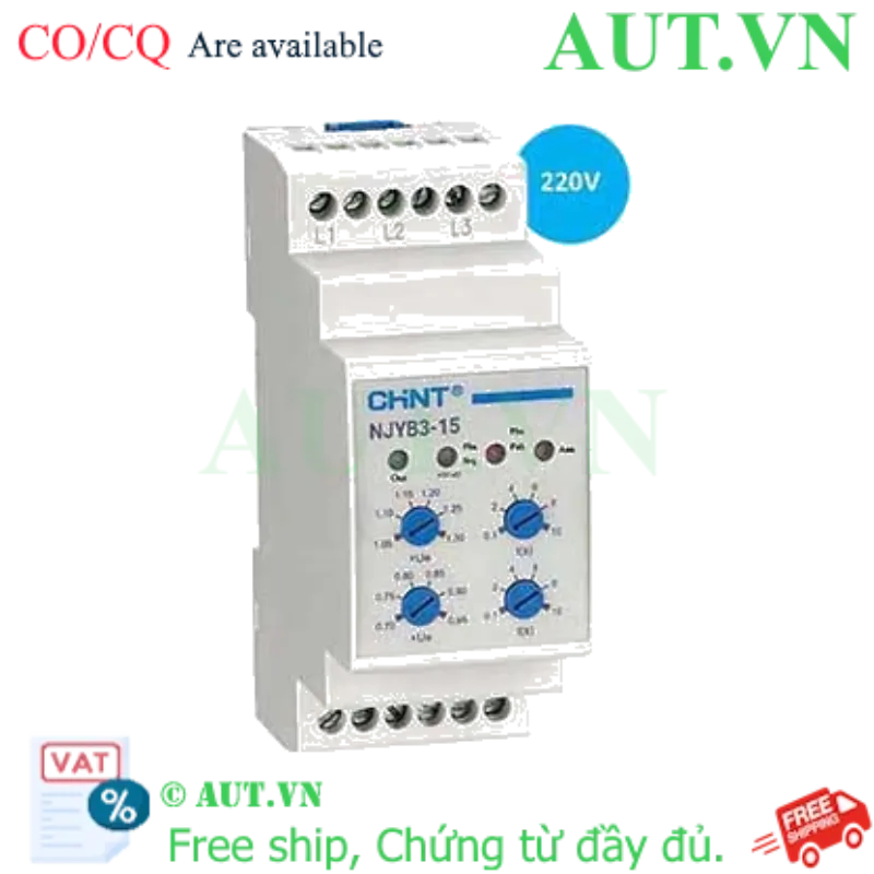 Ảnh của Rơ le bảo vệ CHINT NJYB3-15 AC220V 