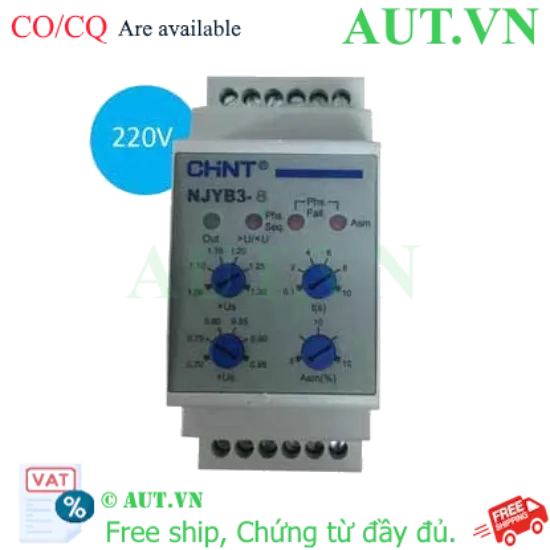 Ảnh của Rơ le bảo vệ CHINT NJYB3-8 AC220V 