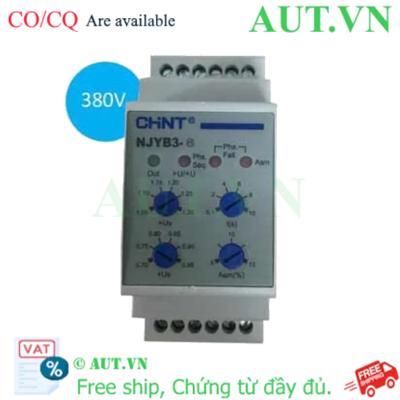 Ảnh của Rơ le bảo vệ CHINT NJYB3-8 AC380V 