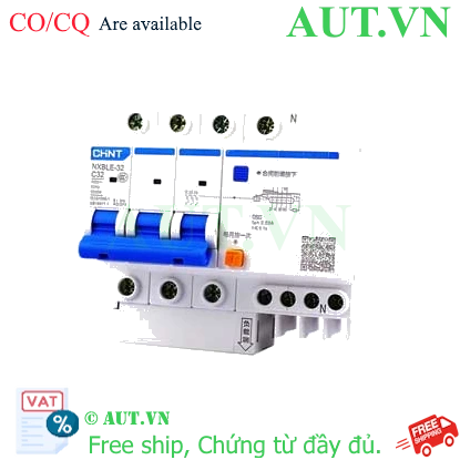 Ảnh của Át chống dòng rò CHINT NXBLE-32 3P+N C32 30mA 6kA 