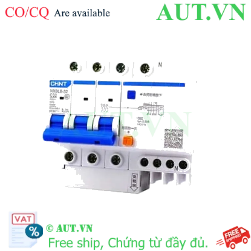 Ảnh của Át chống dòng rò CHINT NXBLE-32 3P+N C32 30mA 6kA 