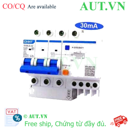 Ảnh của Át chống dòng rò CHINT NXBLE-32 3P+N C20 30mA 6kA 