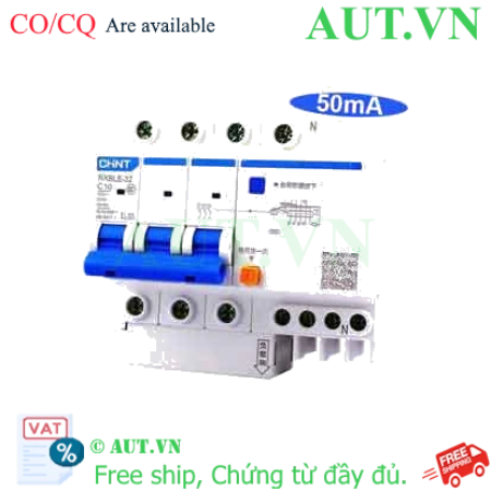 Ảnh của Át chống dòng rò CHINT NXBLE-32 3P+N C10 50mA 6kA 