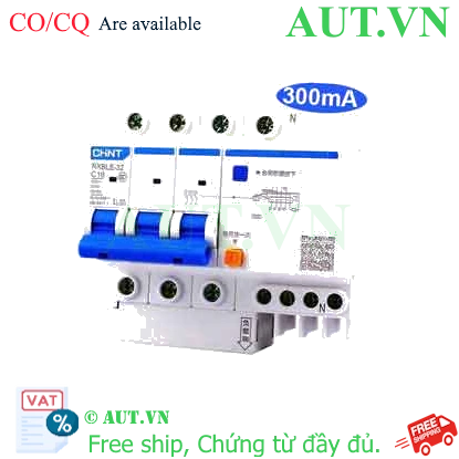 Ảnh của Át chống dòng rò CHINT NXBLE-32 3P+N C16 300mA 6kA 