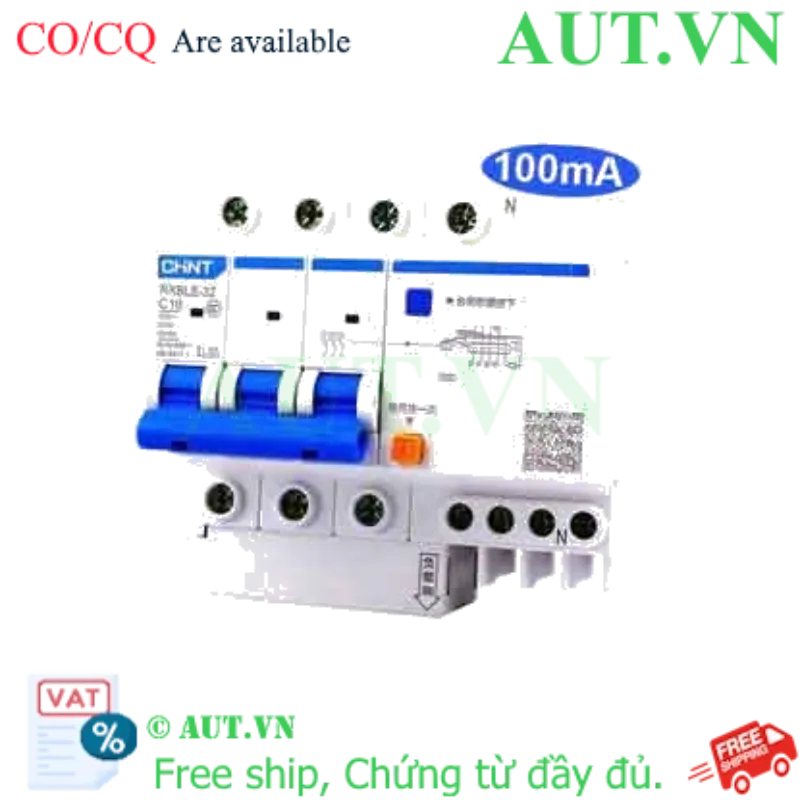 Ảnh của Át chống dòng rò CHINT NXBLE-32 3P+N C16 100mA 6kA 