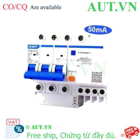 Ảnh của Át chống dòng rò CHINT NXBLE-32 3P+N C16 50mA 6kA 