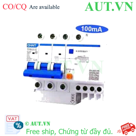 Ảnh của Át chống dòng rò CHINT NXBLE-32 3P+N C25 100mA 6kA 