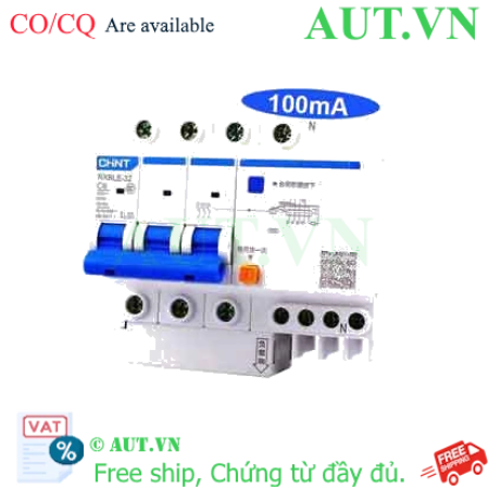 Ảnh của Át chống dòng rò CHINT NXBLE-32 3P+N C6 100mA 6kA 
