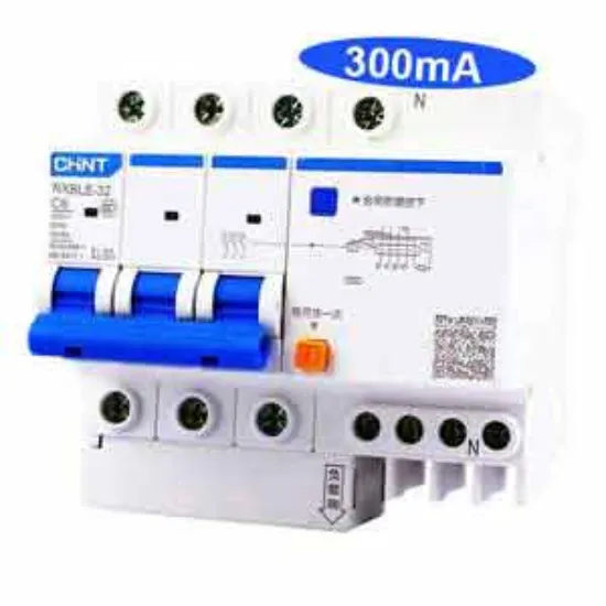 Ảnh của Át chống dòng rò CHINT NXBLE-32 3P+N C6 300mA 6kA 