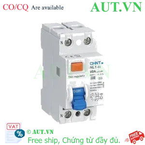 Ảnh của Aptomat chống giật CHINT NL1-63 2P 40A 300mA AC 6kA 