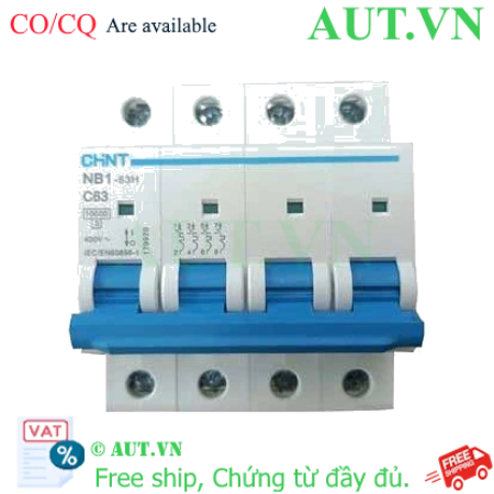Ảnh của Áp tô mát CHINT NB1-63H 4P C63 10kA DB 