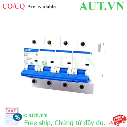 Ảnh của Áp tô mát cài loại nhỏ CHINT NXB-125 4P D80 