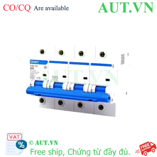 Ảnh của Áp tô mát cài loại nhỏ CHINT NXB-125 4P D80 