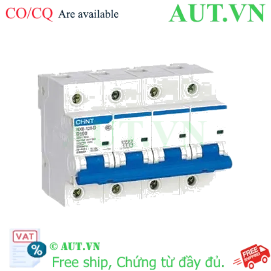Ảnh của Áp tô mát cài CHINT NXB-125G 4P D100A 