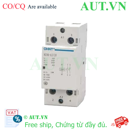 Ảnh của Contactor NCH8-63/20 220/230V CHINT, 2P, chất lượng cao