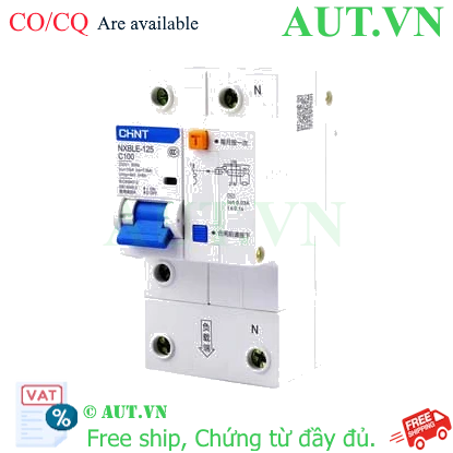 Ảnh của RCBO chống rò CHINT NXBLE-125 1P+N C100 30mA 