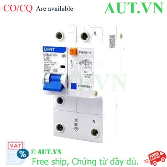 Ảnh của RCBO chống rò CHINT NXBLE-125 1P+N C100 30mA 