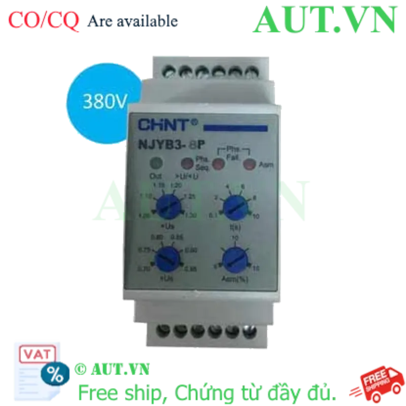 Ảnh của Rơ le bảo vệ CHINT NJYB3-8P AC380V 