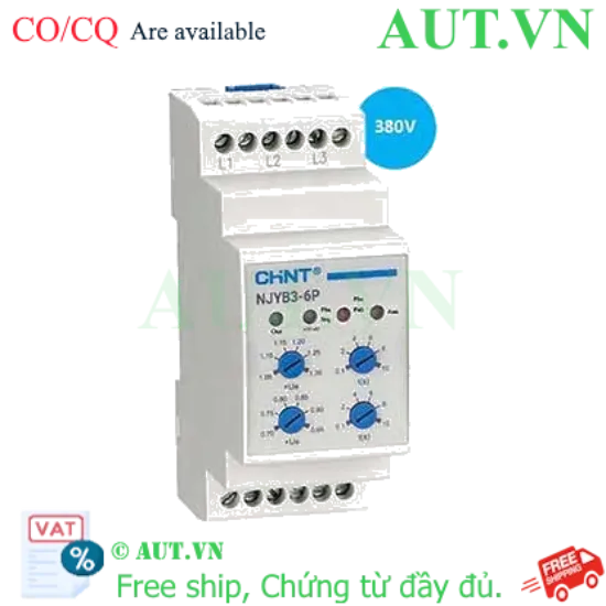 Ảnh của Rơ le bảo vệ CHINT NJYB3-6P AC380V 